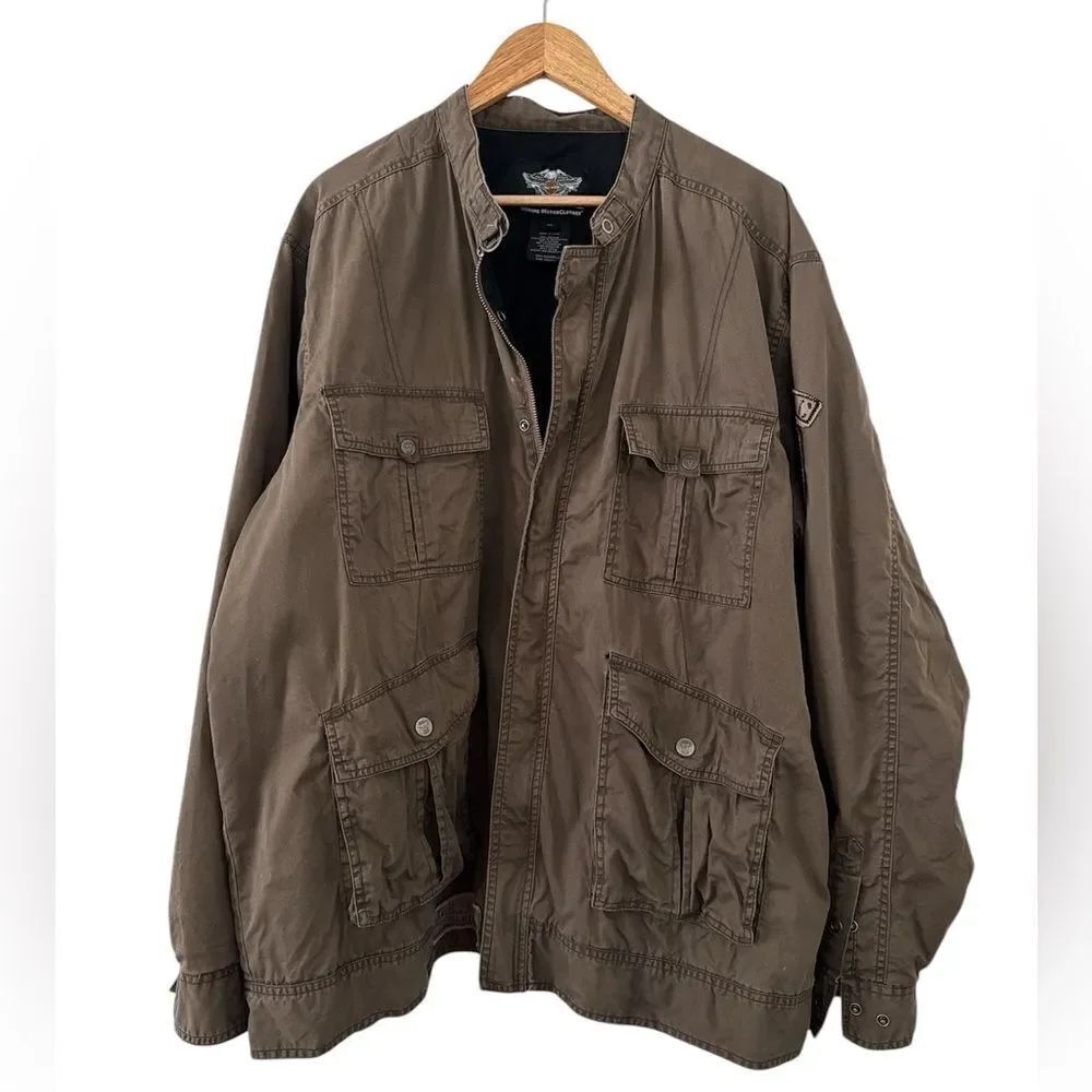 Harley Davidson Army/Olive Green Jacket EUC